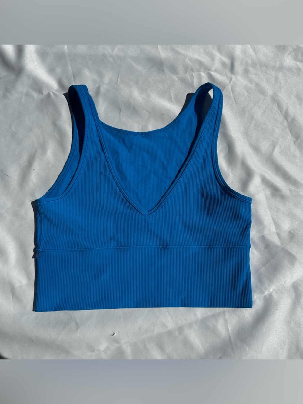 Lululemon Power Pivot Rib Tank Top Poolside Blue Women's Size 6